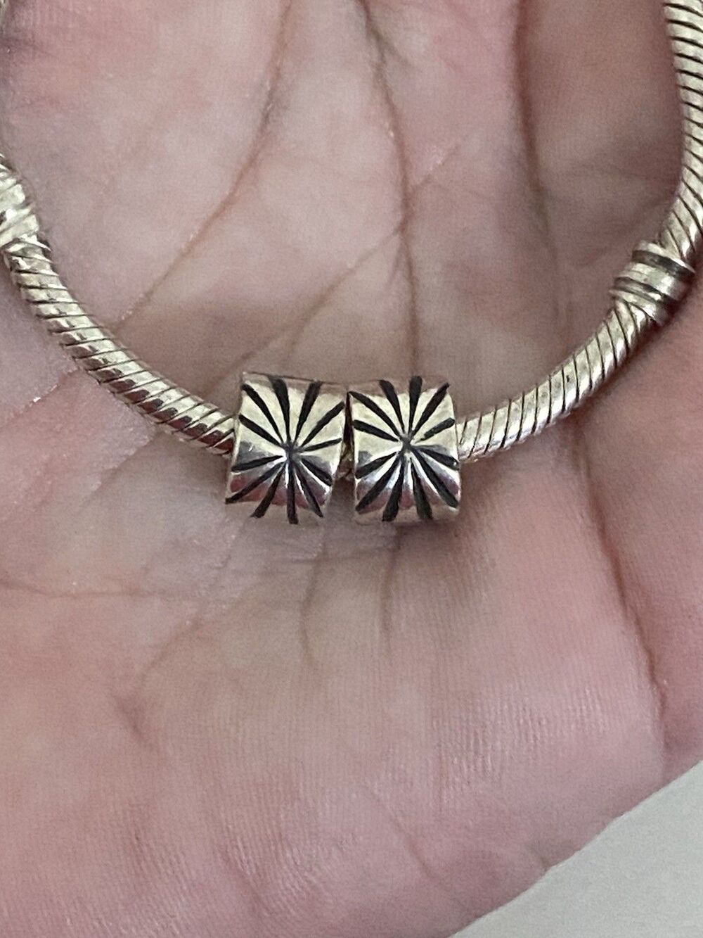 Authentic Pandora Sunburst Clip Charms(2)